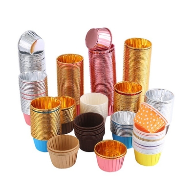High Temperature Resistant Rolling Mouth Muffin Cup Cake Baking Molds Multi Colour